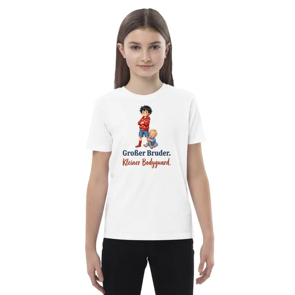 Produktfoto: Bio-Kindershirt „Großer Bruder. Kleiner Bodyguard.“