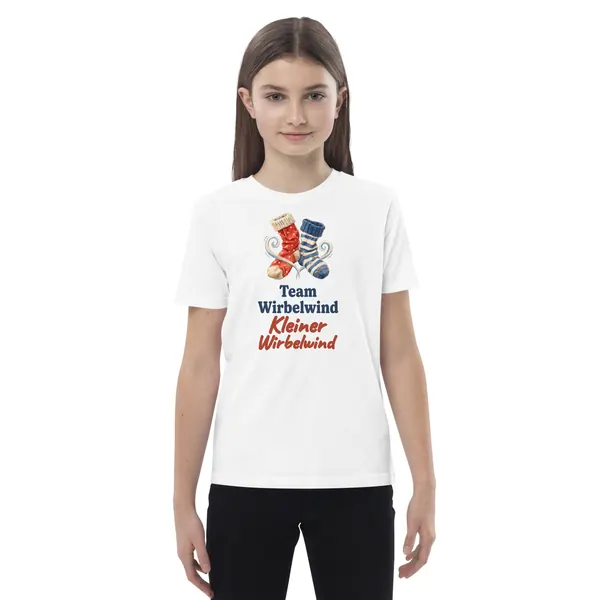 Produktfoto: Bio-Kindershirt „Team Wirbelwind: Kleiner Wirbelwind“