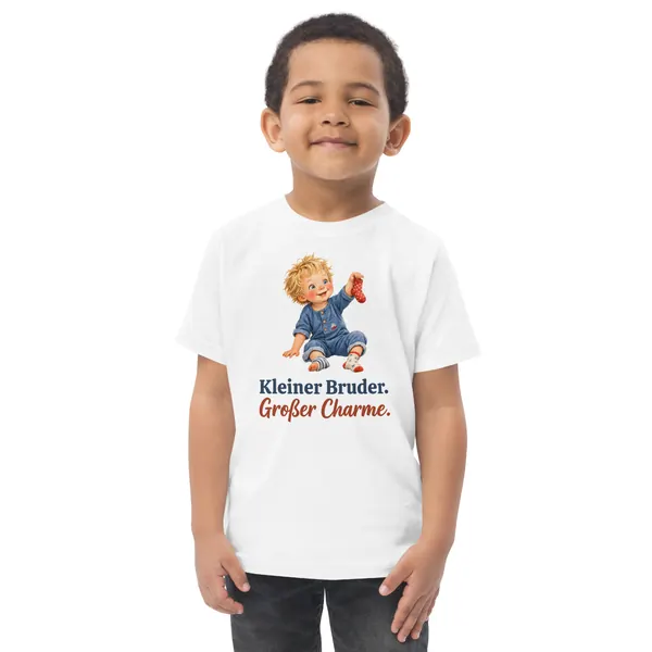Produktfoto: Kleinkind-Shirt „Kleiner Bruder. Großer Charme.“