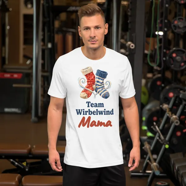 Produktfoto: Erwachsenen-T-Shirt, Unisex „Team Wirbelwind: Mama / Papa“