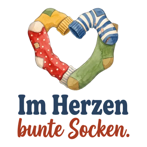 Motiv „Im Herzen bunte Socken“
