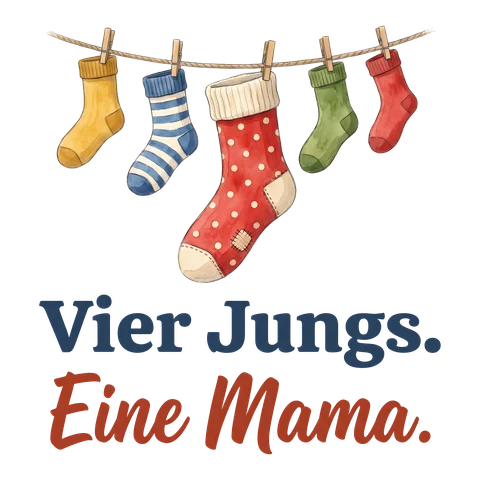Motiv „Vier Jungs. Eine Mama.“