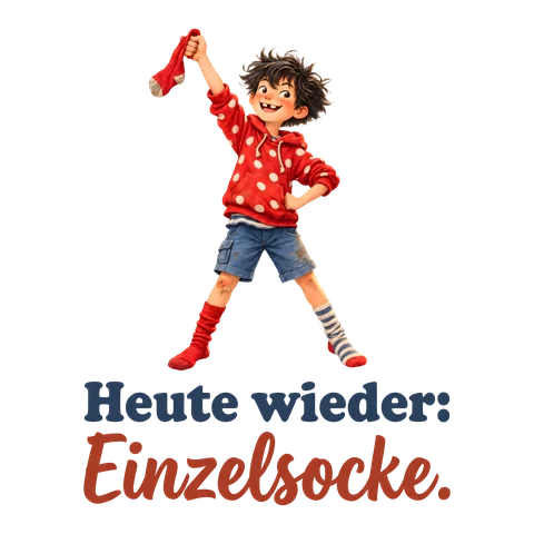 Motiv „Heute wieder: Einzelsocke.“