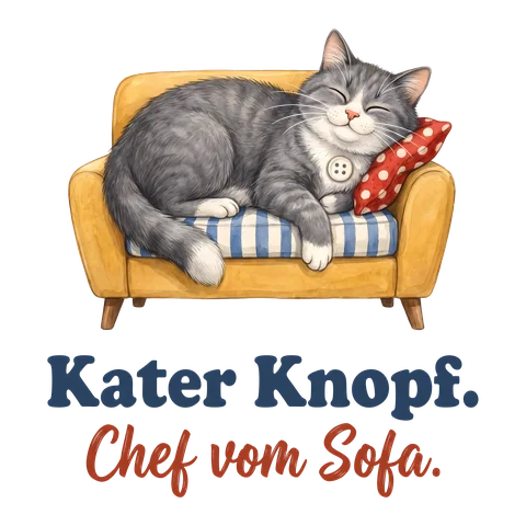 Motiv „Kater Knopf. Chef vom Sofa.“