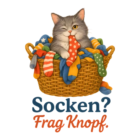 Motiv „Socken? Frag Knopf.“